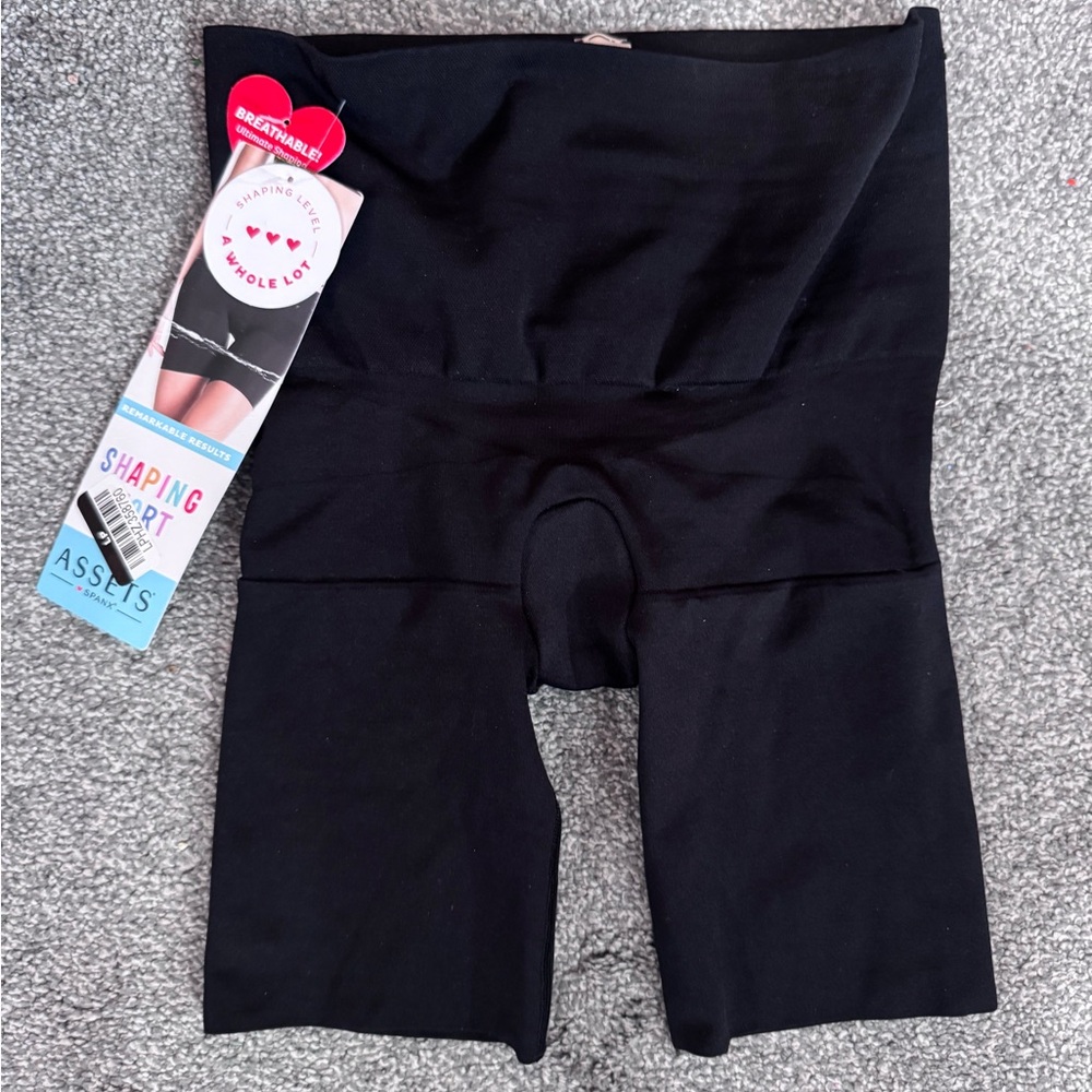 Assets by Spanx Black High-Waist Shaping Shorts